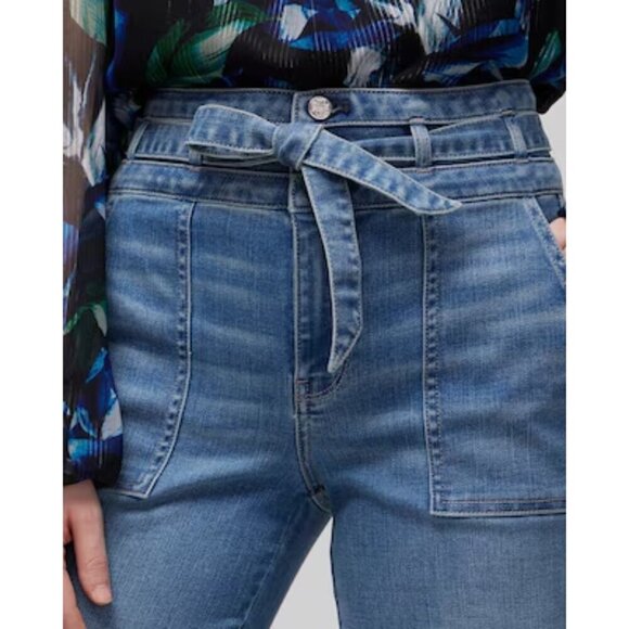 White House Black Market Women's Extra High Rise Denim™ Utility Trouser Jeans - Picture 3 of 12